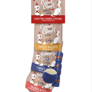 Cupid & Comet Christmas Dinner Dog Stocking